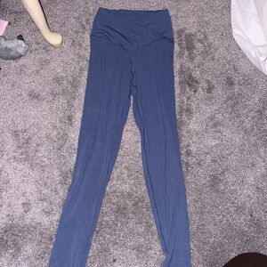 Aerie Blue Real Me 7/8 Crossover Leggings